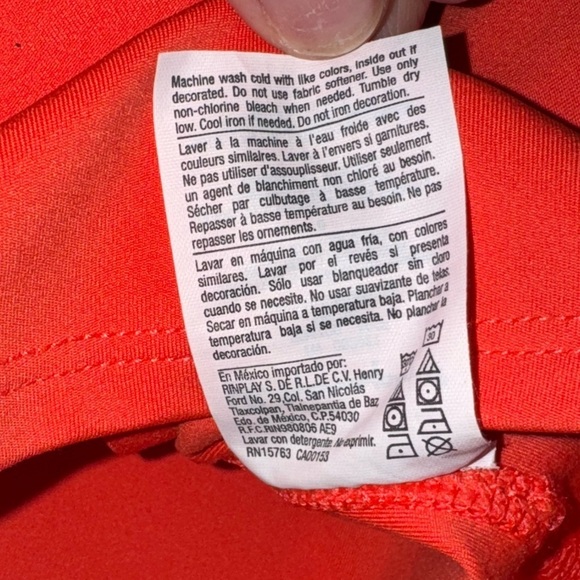 Champion Poppy Orange Navy U-Back Sport Crop Top Size Large MSRP $40 - Picture 5 of 5